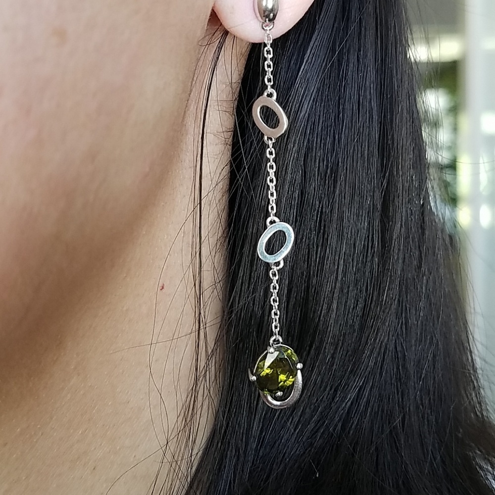 Sterling Silver d. fiori Gemstone Earrings